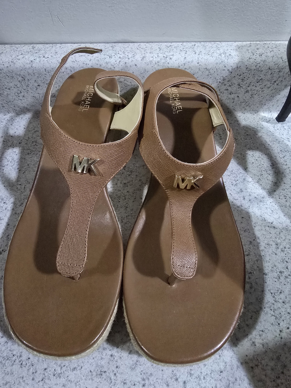 Michael Kors Brown T-Strap Sandals - Women